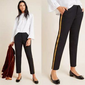 Black Pants with Gold Stripe